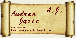 Andrea Jarić vizit kartica